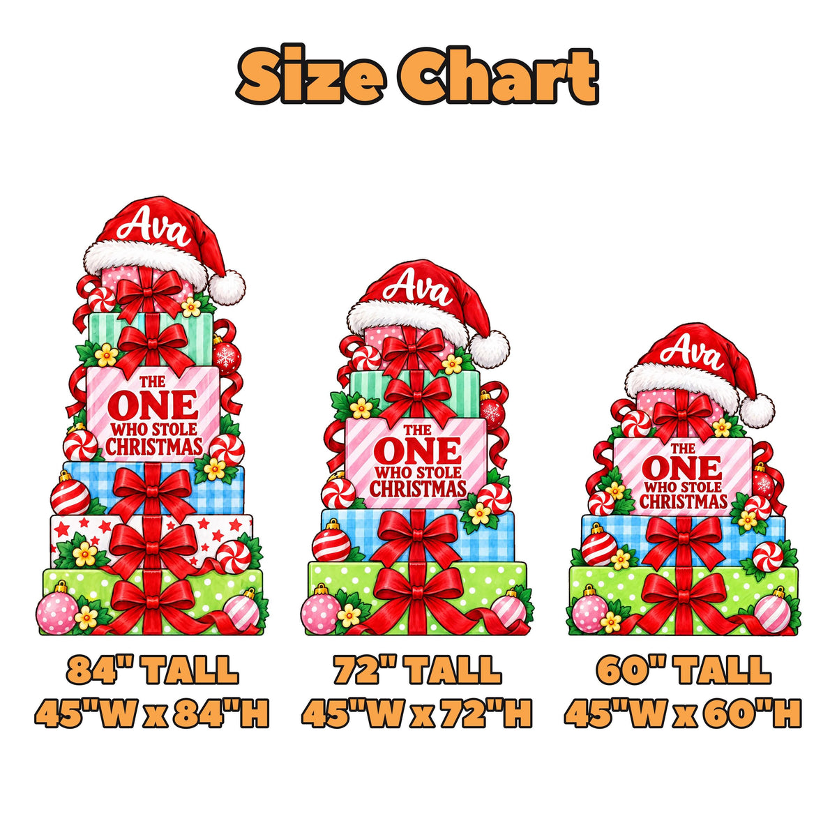 Pastel Gift Tower Stole Christmas Cutout