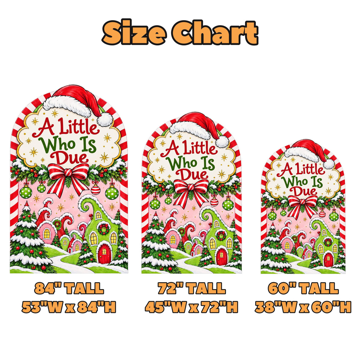 Candy Cane Whimsical Village Baby Shower Arch