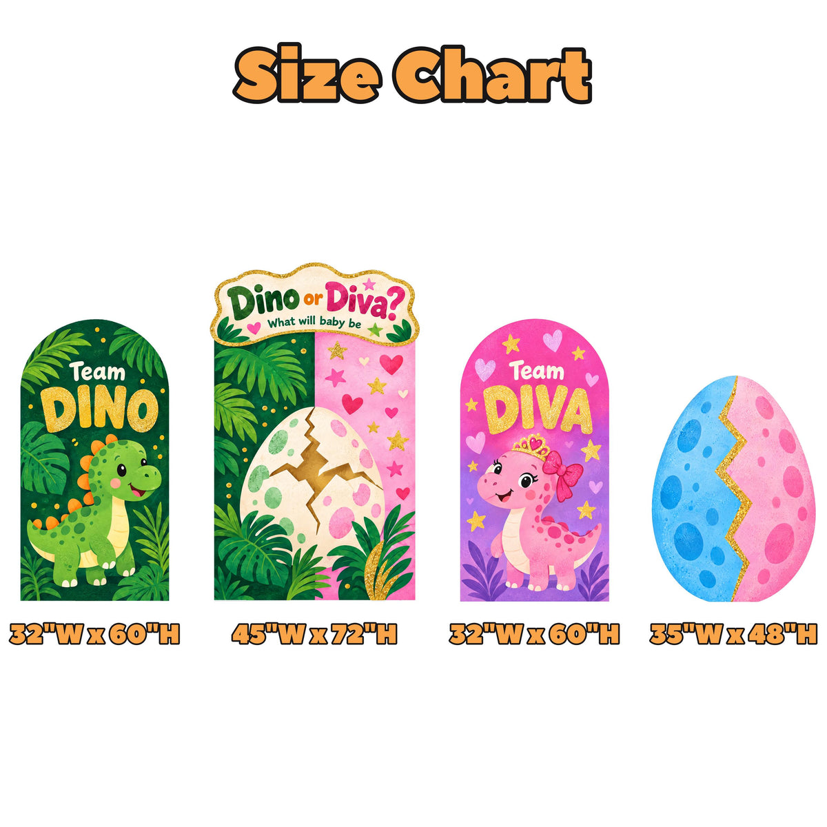 Dino or Diva Jungle Gender Reveal Arch Set
