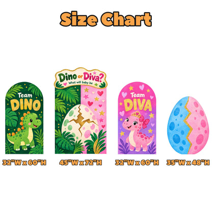 Dino or Diva Jungle Gender Reveal Arch Set