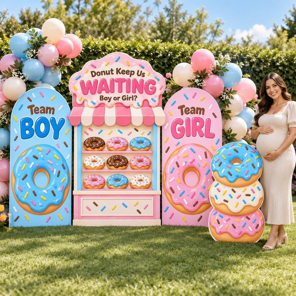 Donut Shop Gender Reveal Arch Set