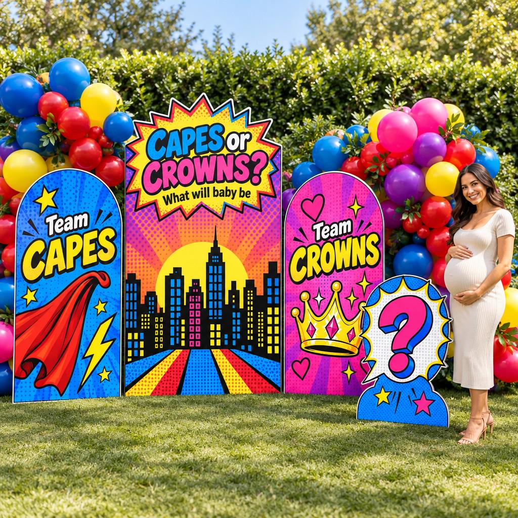 Comic Pop Art Capes or Crowns Reveal Set