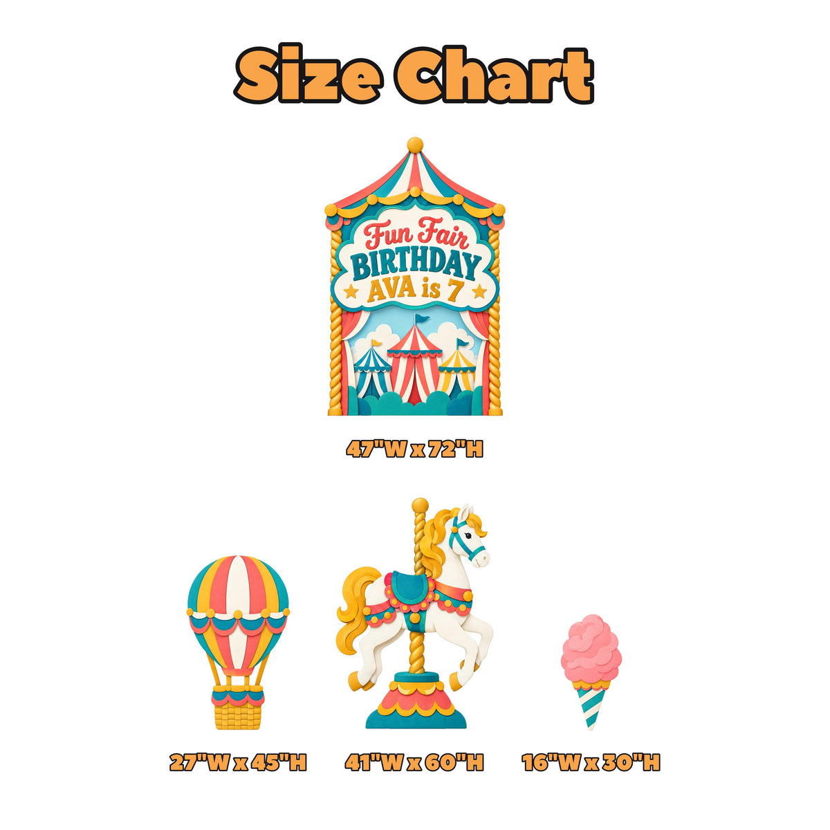 Striped Tent Fun Fair Carousel Arch Set
