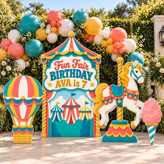 Striped Tent Fun Fair Carousel Arch Set