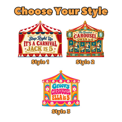 Teal and Gold Vintage Carousel Backdrop Set