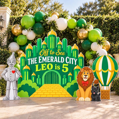 Emerald City Storybook Birthday Backdrop Set