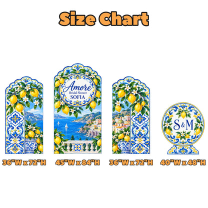 Blue Majolica Lemon Triple Arch Set