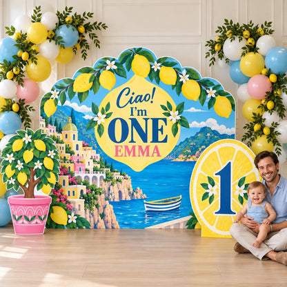 Amalfi Lemon Ciao I'm One Backdrop Set