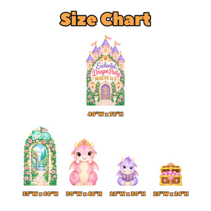 Pink Castle Enchanted Dragon Party Set