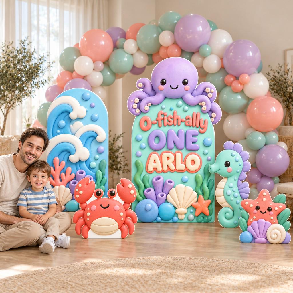 Lilac Octopus Ofishally One Arch Set