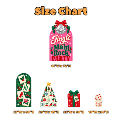 Hot Pink Disco Ball Christmas Mahjong Set