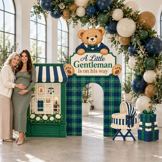 Tartan Gentleman Bear Bassinet Set