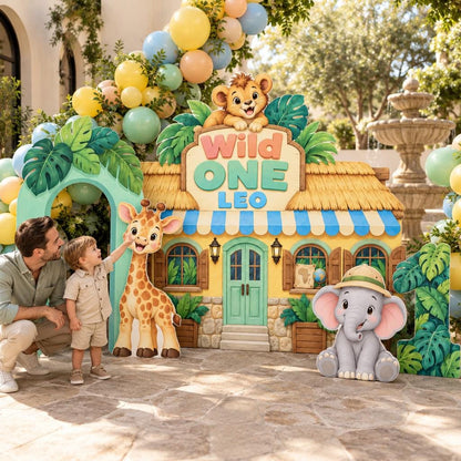 Wild One Safari Lodge Storefront Backdrop