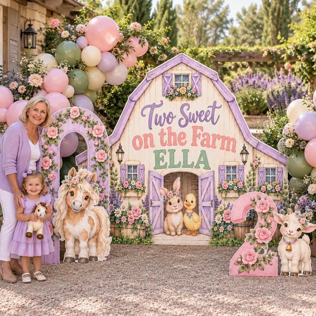 Lilac Cottage Barn Two Sweet Farm Set