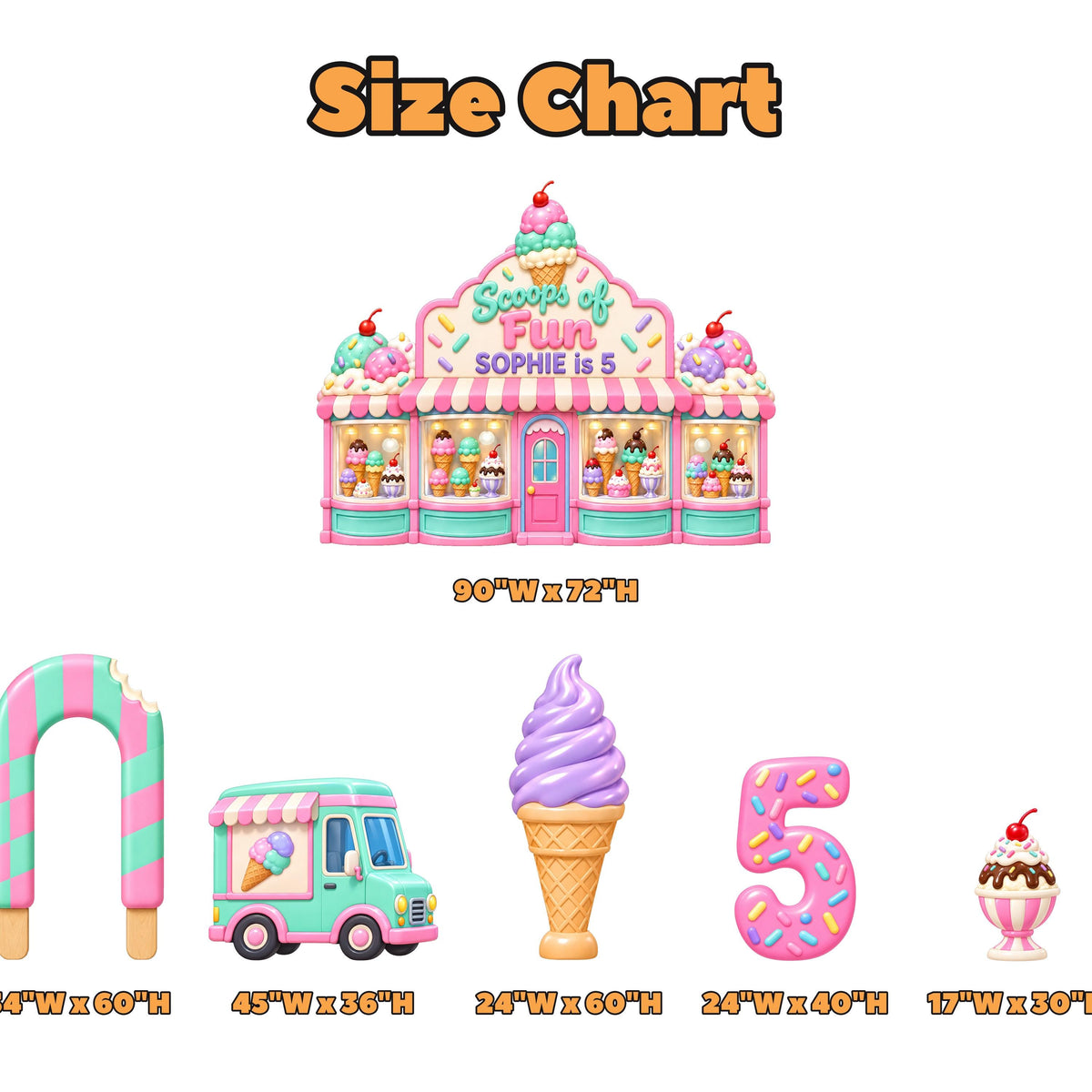 Candy Pink Mint Sweet Shop Storefront Set