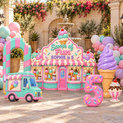Candy Pink Mint Sweet Shop Storefront Set