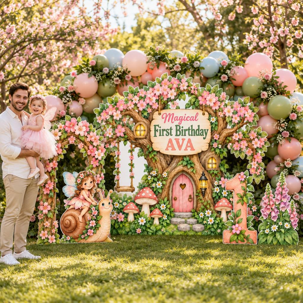 Blossom Fairy Tree First Birthday Set