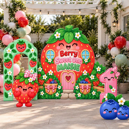 Kawaii Strawberry House Berry Sweet Set