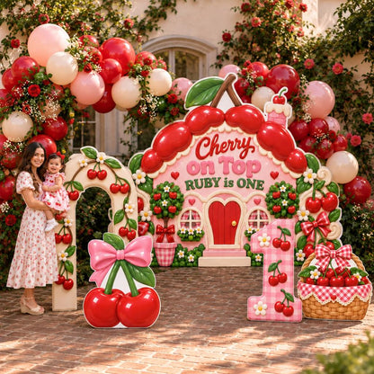 Glossy Cherry Cottage First Birthday Set