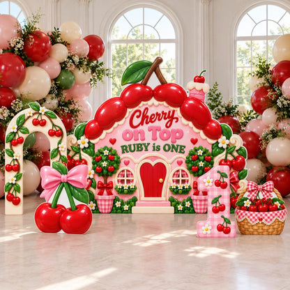 Glossy Cherry Cottage First Birthday Set