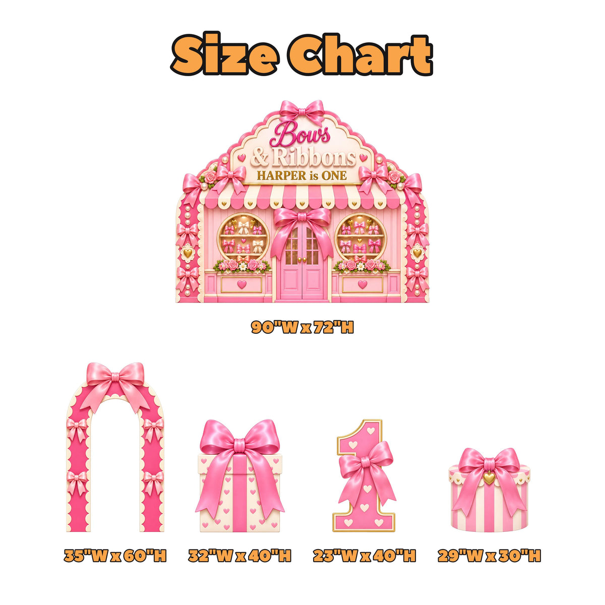 Pink Bow Boutique Shopfront Set