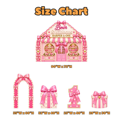 Pink Bow Boutique Shopfront Set
