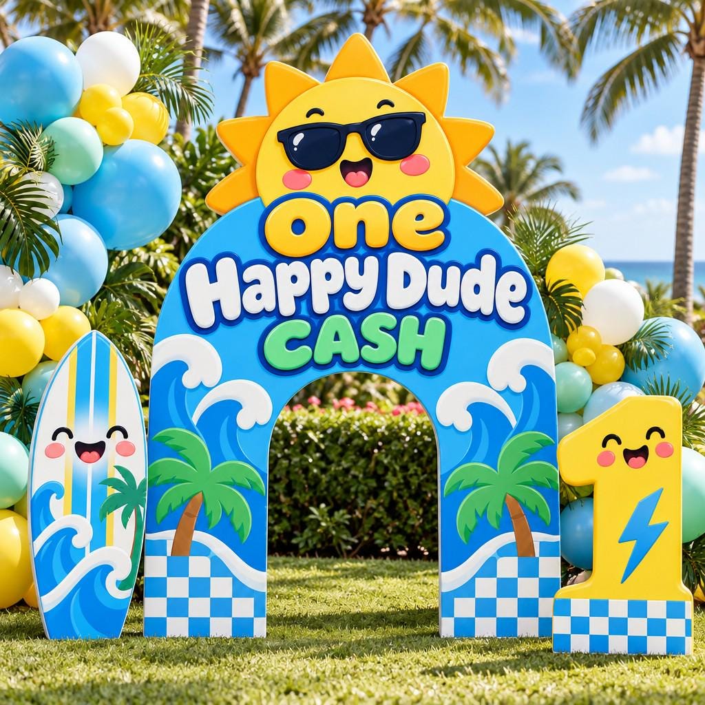 Sunshine Wave Happy Dude Surf Arch Set