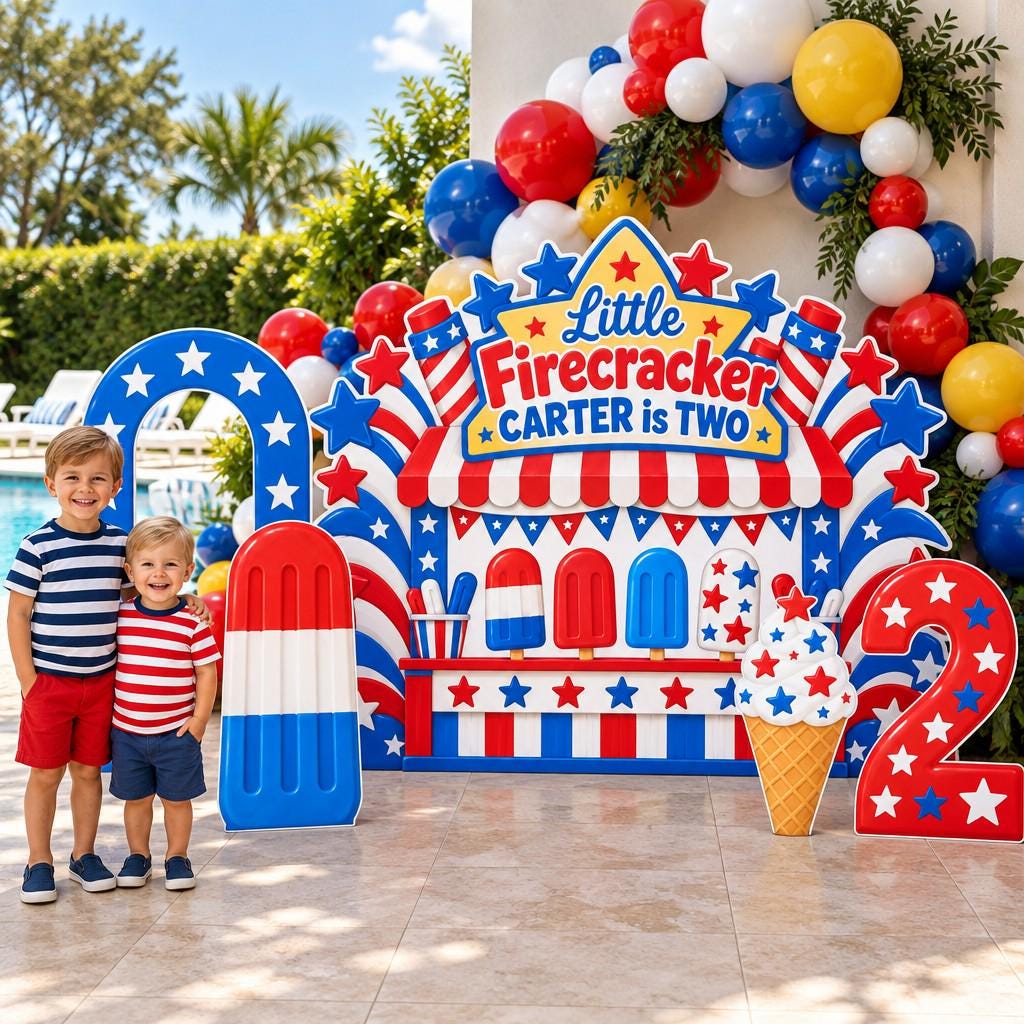 Patriotic Popsicle Stand Firecracker Set