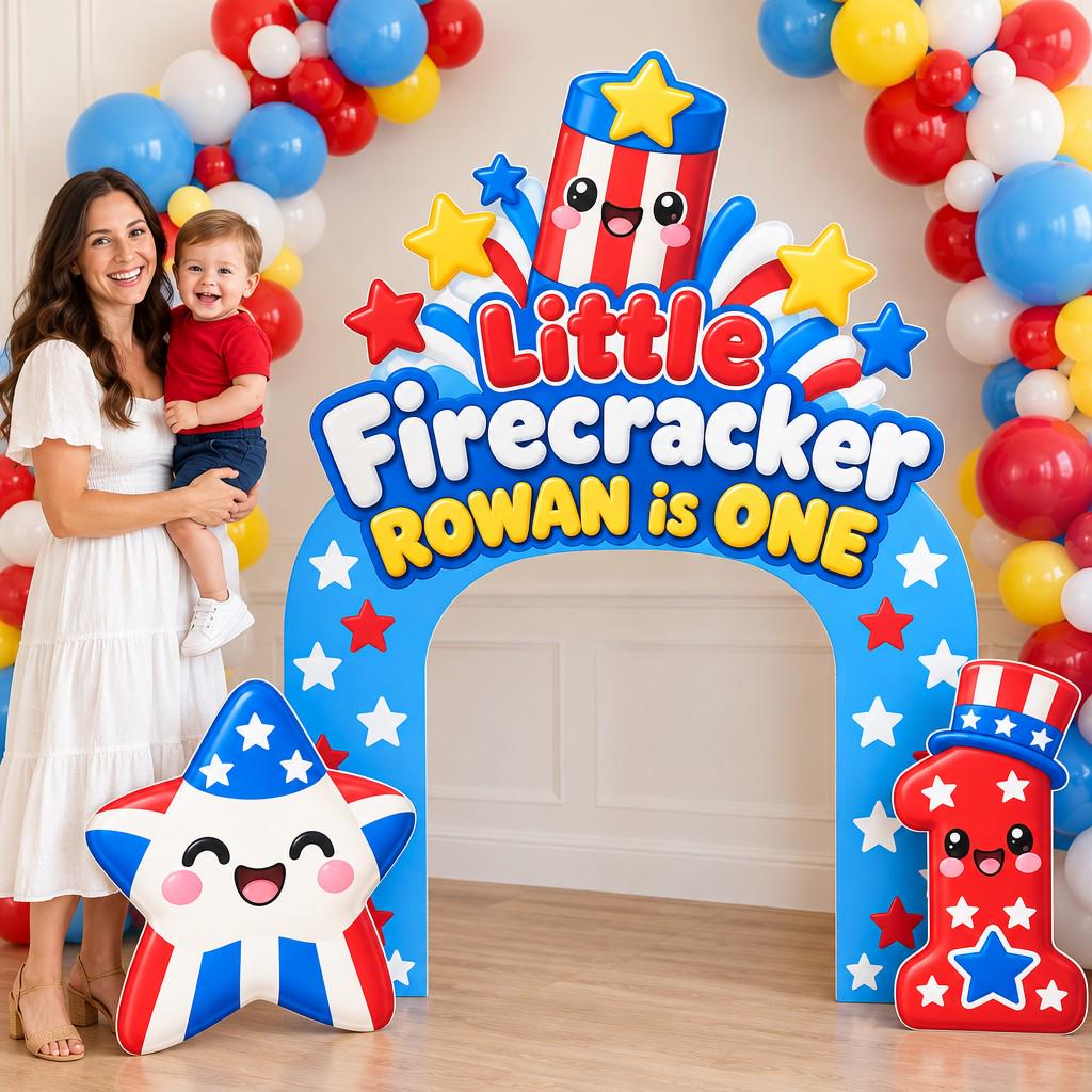 Blue Star Little Firecracker Arch Set