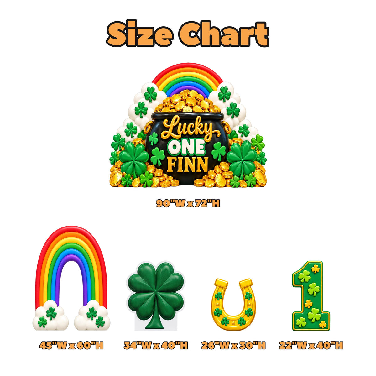 Pot of Gold Rainbow Lucky One Backdrop
