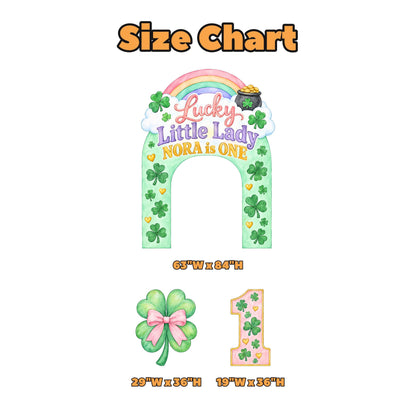 Mint Rainbow Lucky Little Lady Clover Arch