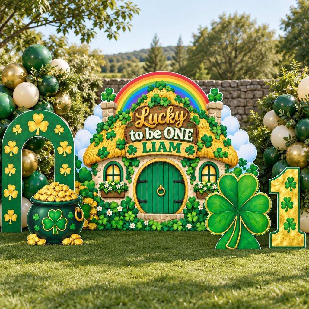 Clover Cottage Lucky One Backdrop Set