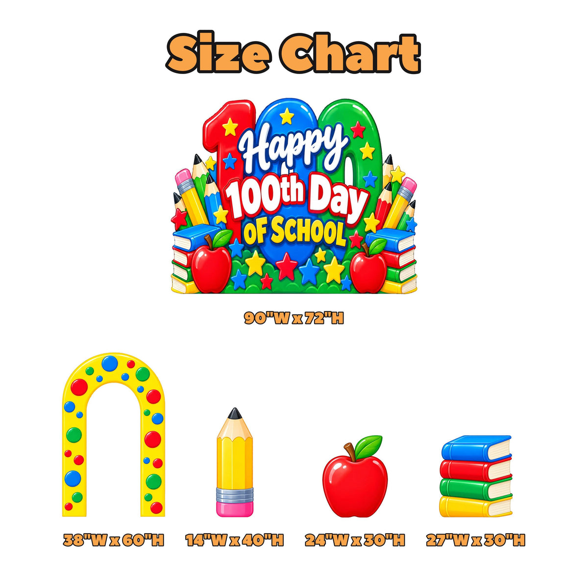 Polka Dot Arch 100th Day of School Set