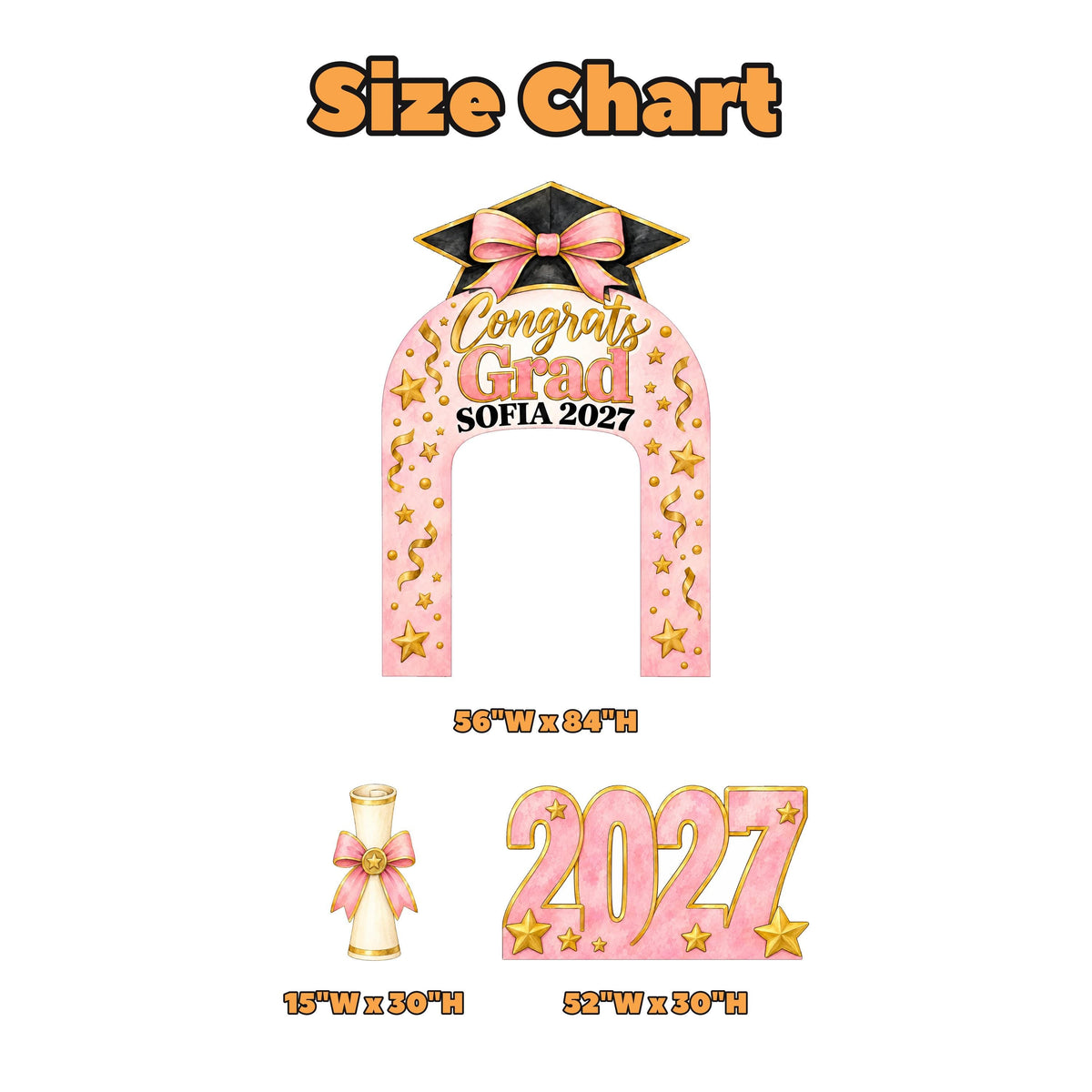 Blush Pink Bow Grad Cap Graduation Arch
