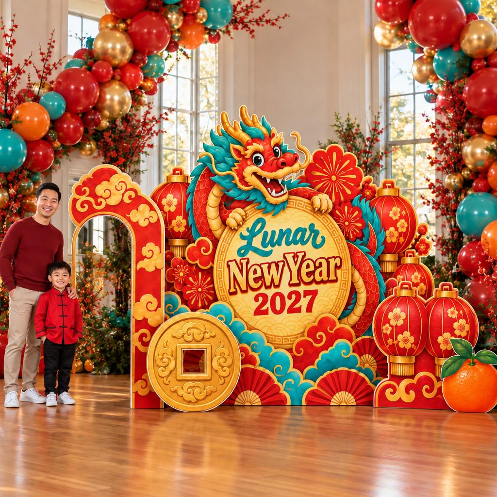 Golden Dragon Medallion Lunar New Year Set