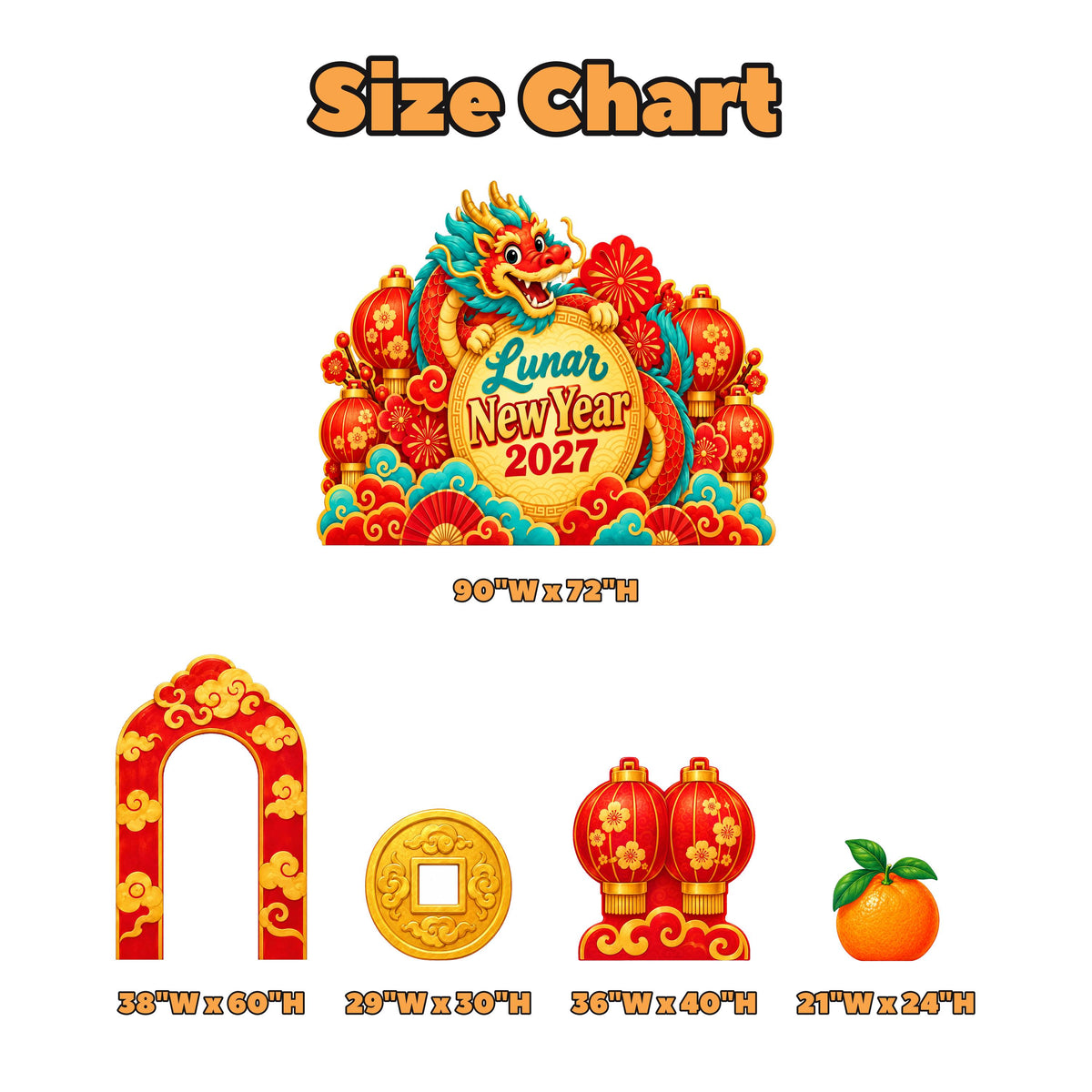 Golden Dragon Medallion Lunar New Year Set
