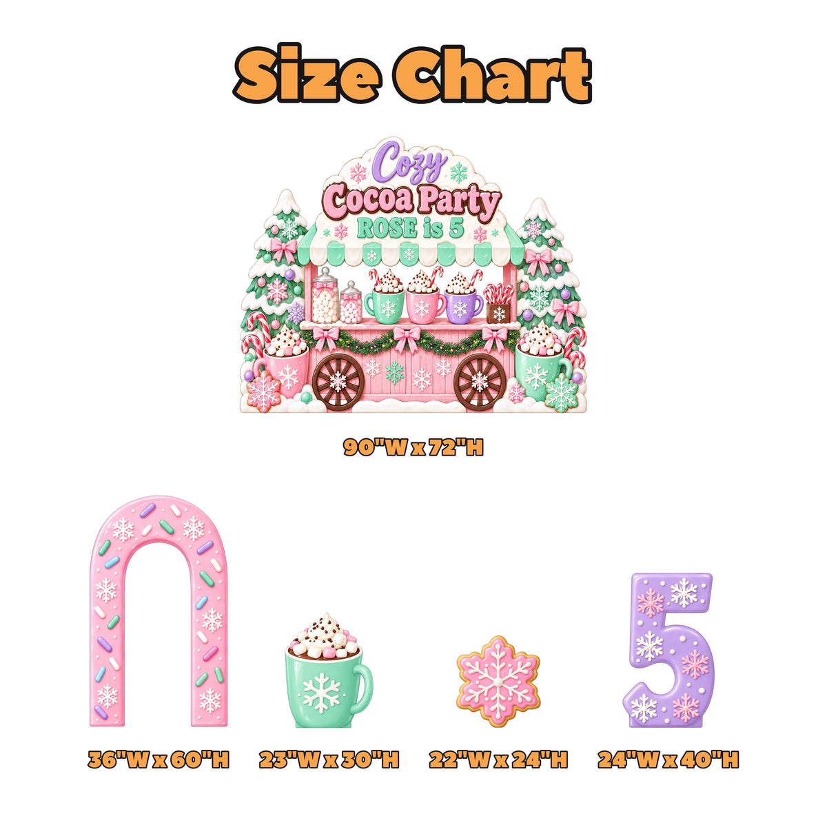 Pastel Cocoa Cart Sprinkle Arch Set