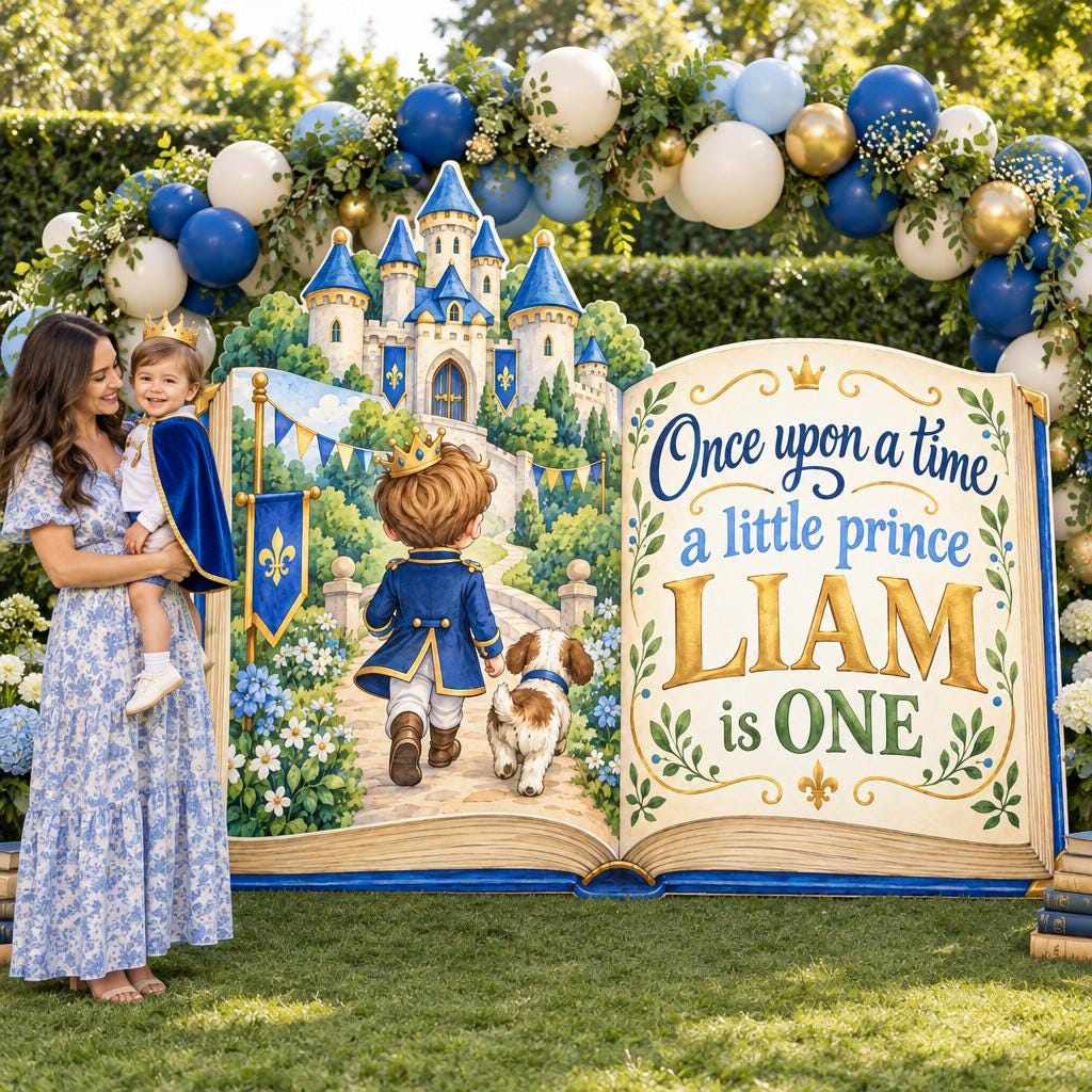Knight and Dragon Storybook Backdrop