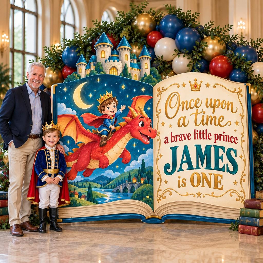 Knight and Dragon Storybook Backdrop