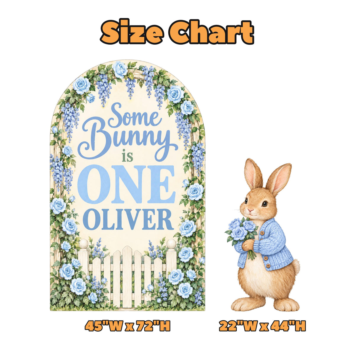 Blue Rose Garden Gate Some Bunny Arch Set