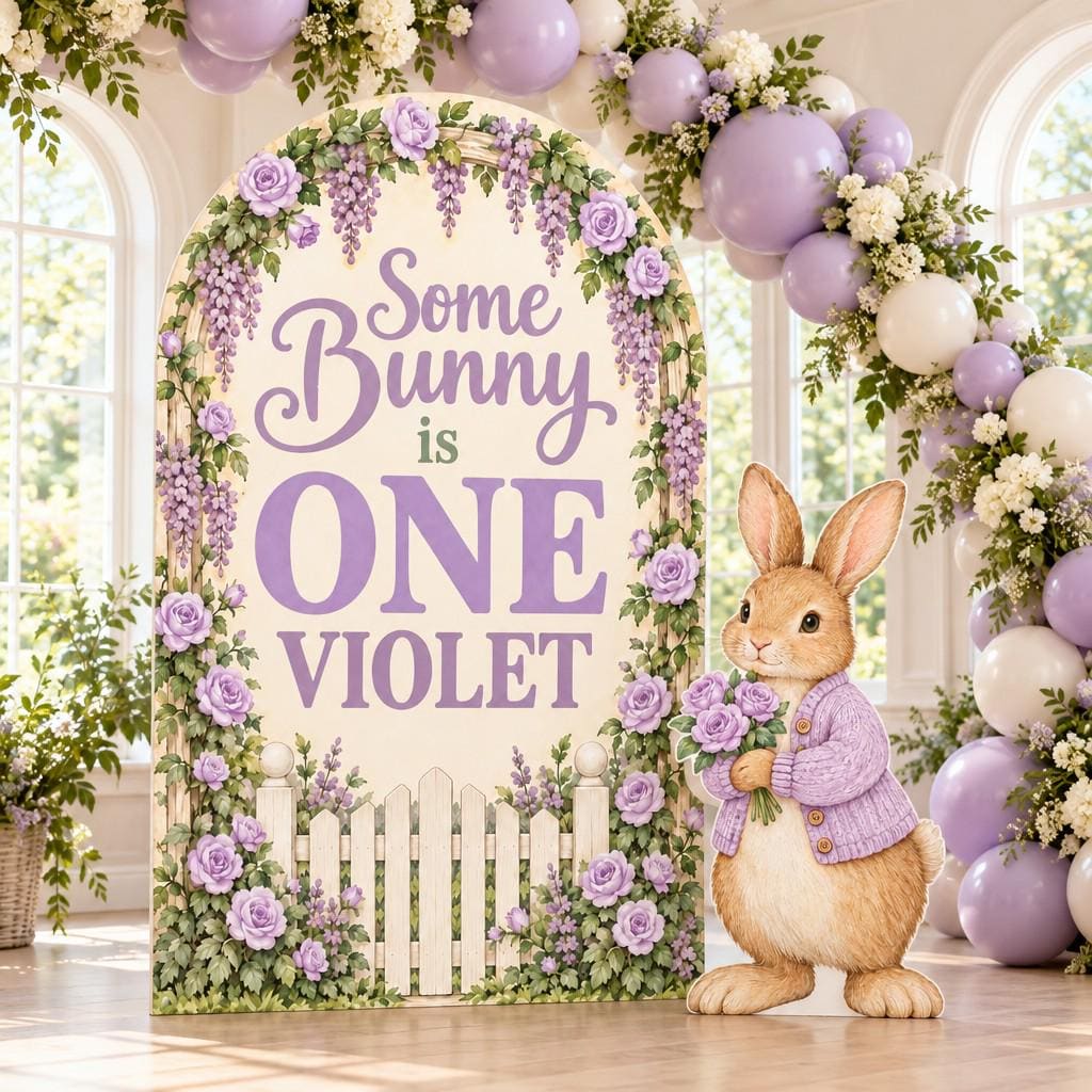 Blue Rose Garden Gate Some Bunny Arch Set