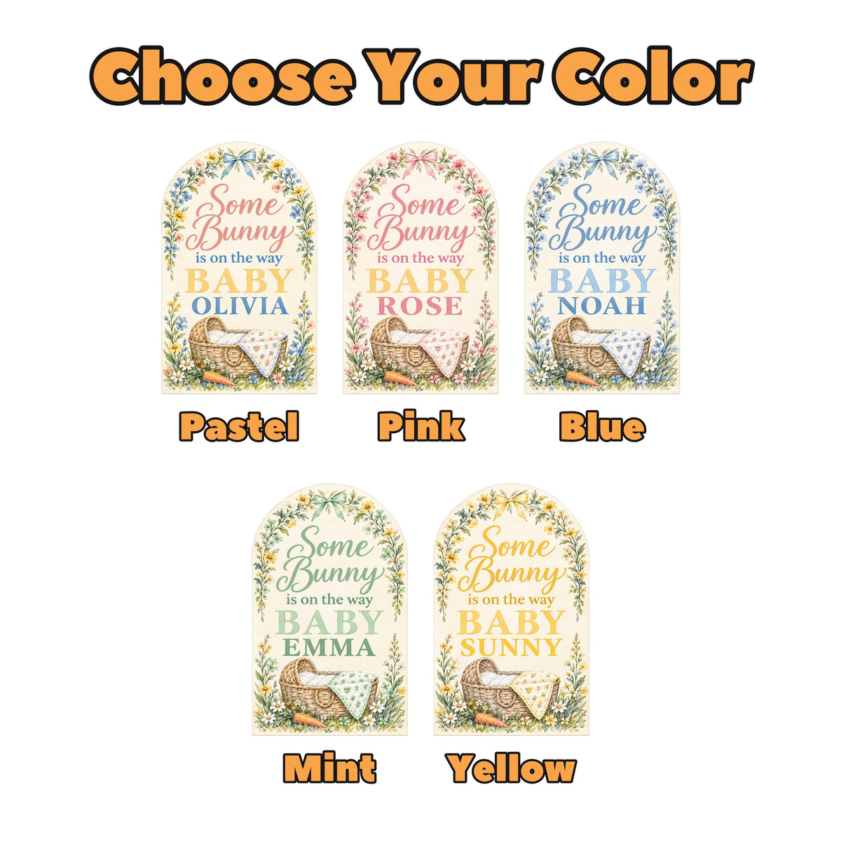 Blue Wildflower Cradle Some Bunny Arch Set