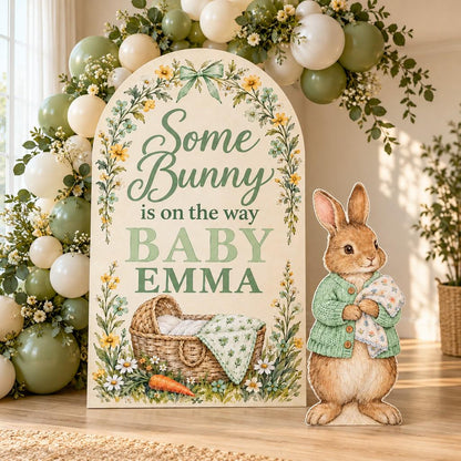 Blue Wildflower Cradle Some Bunny Arch Set