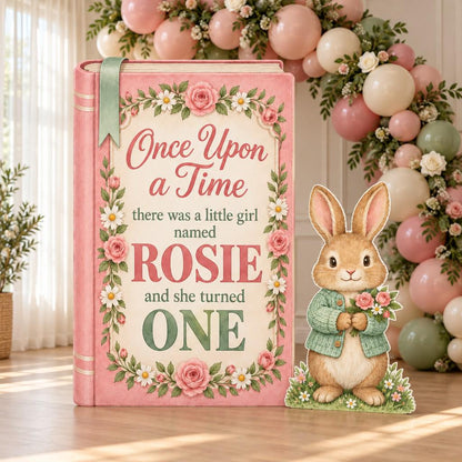Cream Rose Storybook Bunny Birthday Set