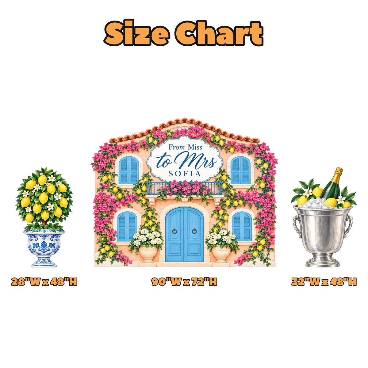 Amalfi Villa Facade Lemon Bridal Set