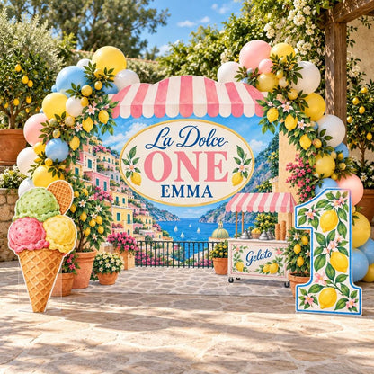 La Dolce One Positano Gelato Backdrop Set