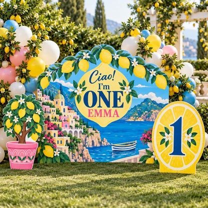 Amalfi Lemon Ciao I'm One Backdrop Set
