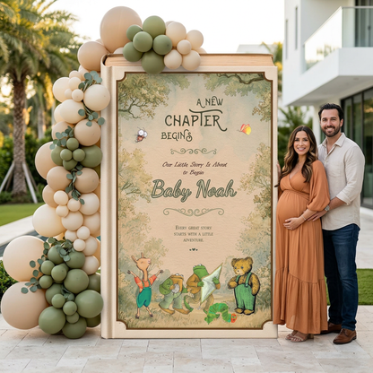 A New Chapter Begins Storybook Backdrop (Woodland Sage)