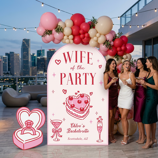 Wife of the Party Bachelorette Backdrop Set - display 1