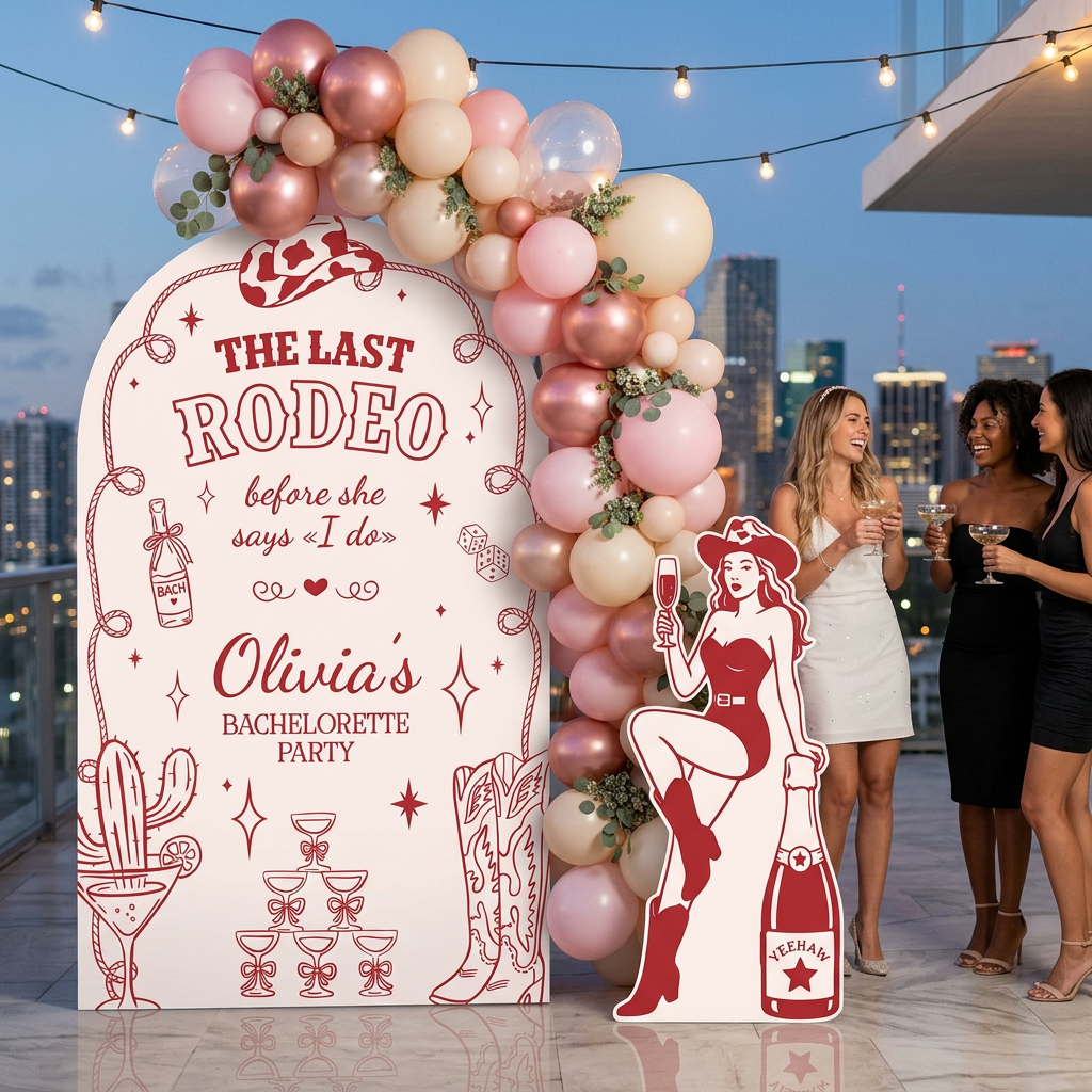 Last Rodeo Bachelorette Party Backdrop Set - display 1